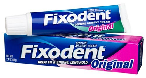 A packet of Fixodent denture adhesive A packet of Fixodent denture adhesive